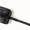 Kunstleder Schrägband - 15 mm - schwarz